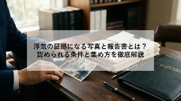 浮気の証拠になる写真と報告書とは?|認められる条件と集め方を徹底解説
